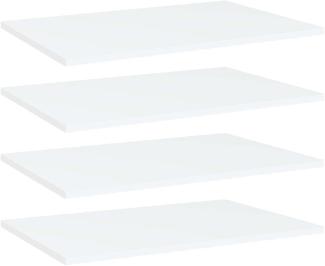 vidaXL Bücherregal-Bretter 4 Stk. Weiß 60x40x1,5 cm Holzwerkstoff 805250
