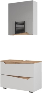 Badmöbel-Set Marelle Weiß 2 Teile Vicco