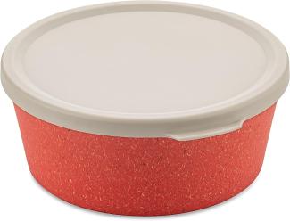 Koziol Schale Connect Bowl Mit Deckel, Schüssel, Kunststoff-Holz-Mix, Nature Coral, 890 ml, 7271704