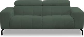 DOMO. Collection Cunelli Ecksofa, Sofa mit Rückenfunktion, Garnitur mit Relaxfunktion, grün, 208 x 104 x 79 cm