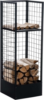 Kaminholzständer Forrest 40 x 40 x 120 (Farbe: schwarz)