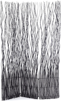 Paravent Wave 3 Weidenzweige schwarz