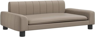 vidaXL Hundebett Cappuccino-Braun 90x53x30 cm Kunstleder 171856