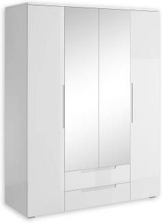 'Spice' Drehtürenschrank, weiß Hochglanz, 160 cm