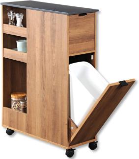 KESPER Nischenregal 24851-13 Spanplatte Holzdekor mit Lenkrollen / Servierwagen