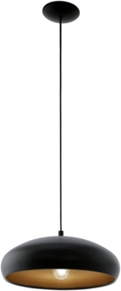 Eglo 94605 Hängeleuchte MOGANO 1 schwarz, kupfer, E27 max. 1X40W Ø40 cm