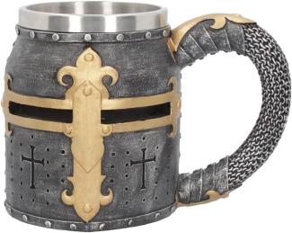 Nemesis Now Crusader Bierkrug, 16 cm, Grau