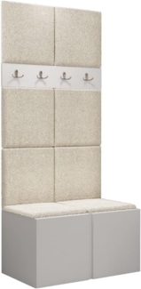 Garderoben-Set Monati IV, Weiß, Farbe: Abriamo 03