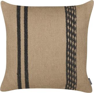 Dekokissen DESALIX Jute 45 x 45 cm Streifen Beige