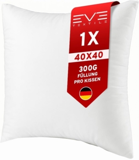 Eve Textile GmbH Kissenfüllung Kissen Füllkissen Kopfkissen Dekokissen Kisseninlett Bettkissen, Atmungsaktiv mit Flauschiger Microfaserfüllung & Reißverschluss