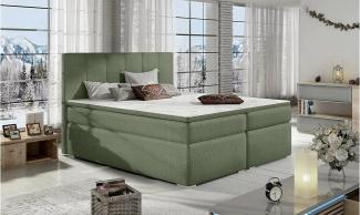 Stylefy Jupiter Boxspringbett Minze Strukturstoff INARI 160x200 cm
