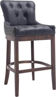 Barhocker Lakewood Echtleder, Antik schwarz