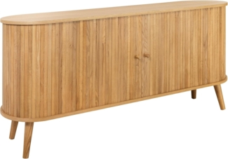 riess-ambiente Sideboard VALHALLA WOOD 160cm natur · Schrank mit 2 Schiebetüren & 4 Fächer (Einzelartikel, 1 St), Eiche · Kommode · Wohnzimmer · Retro Design