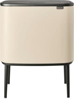 Brabantia 'Bo Touch Bin' Mülleimer, Stahl, 33 (3x11) Liter, Soft Beige