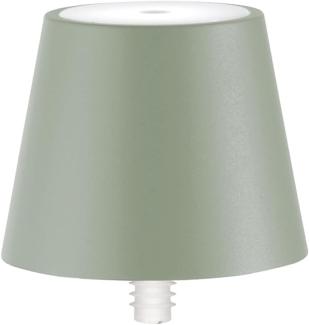 Zafferano, Poldina Stopper Lampe, Kabellose und Wiederaufladbare Flaschenlampe mit Touch Control, Geeignet für den Innen- und Außenbereich, Dimmer, 2200-3000 K, Höhe 11 cm, Farbe Salbei