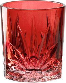 Leonardo Trinkglas Capri, Wasserglas, Saftglas, Kalk-Natron Glas, Rot, 220 ml, 022362