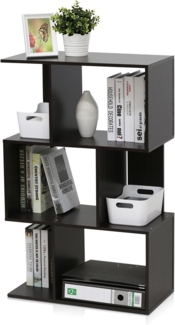 Furinno Bücherregale mit asymetrischen Ablageflächen, holz, Espresso, 30x59. 9x94. 79 cm