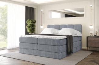 ALTDECOR Boxspringbett LIRO KING (Multipocket-Matratze H4, H3 Matratze Bonellfederung, Topper, Kopfteil)