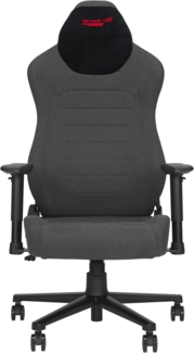 ASUS ROG AETHON Fabric Ergonomischer Gaming-Stuhl, Stahlgestell, integrierte Lendenwirbelstütze, gepolsterte 2D-Armlehnen, Bezug aus Stoff und Schaumstoffkissen, maximales Gewicht 136 kg, Grau