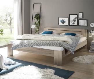 Bett >Cannes< in Eiche San Remo hell - 185x71x204cm (BxHxT)