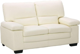 Vente-unique - Sofa 2-Sitzer - Büffelleder - Elfenbeinfarben - MIMAS II