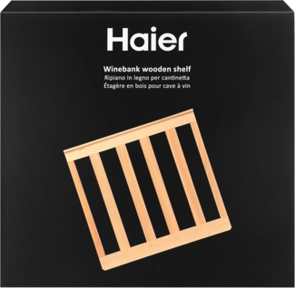 Haier – Holzregal-Einsatz Weinkühlschränke - Lagerung Für Weinflaschen - Kompatibel Mit WS59GAE, WS53GDA, WS30GA - Elegantes Und Qualitativ Hochwertiges Design - Originalzubehör - HAWCSH46