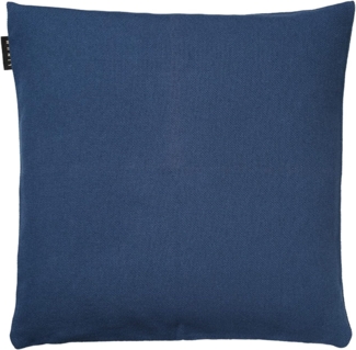 LINUM PEPPER Premium Kissenhülle für Dekokissen 40x40 cm, 100% Baumwolle, Maschinenwaschbar, Indigoblau