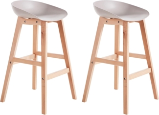 Set mit 2 Barstühlen MICCO Taupe