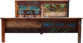 SIT Bett 'RIVERBOAT'-14 190 x 220 x 100 cm bunt Altholz mit starken Gebrauchsspuren, lackiert