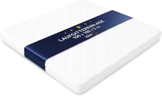 Laufgittereinlage 96 x 96 x 5 cm - Laufstall Matratze Laufgittereinlage aus Schaumstoff für Kinder Babymatratze mit abnehmbaren Bezug Laufstallmatratze