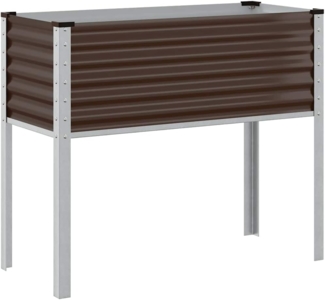 vidaXL Pflanzkübel Braun 100x45x90 cm Stahl 4008971
