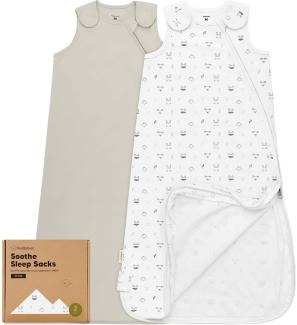 KeaBabies 2er-Pack Bio-Schlafsäcke 100% Baumwolle – Babyschlafsack, tragbare Babydecke, Schlafsack für Babys, Pucksack für Kleinkinder, Neugeborene, Säuglingsschlafsack, Mädchen, Junge (Nordic, M)