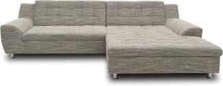 domo_collection DOMO Collection Morton Ecksofa , Sofa in L-Form, Eckcouch Polstergarnitur, 304 x 200 x 84 cm, Weiß-grau, Rechts