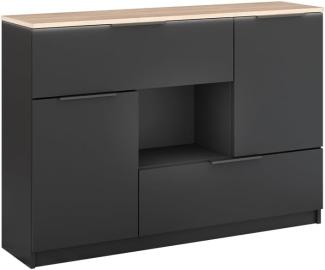 Vicco Sideboard Betti Anthrazit Sonoma 120 x 84 cm 2 Türen 2 Schubladen 1 Fach