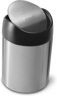 simplehuman 1,5 Liter, Tischeimer, gebürsteter Stahl, 5 Jahre