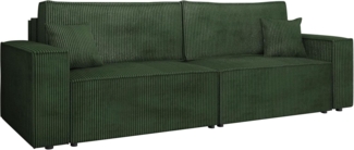 Schlafsofa Kobaro Cord mit 2 Bettkästen und Schlaffunktion (Farbe: Poso 14)