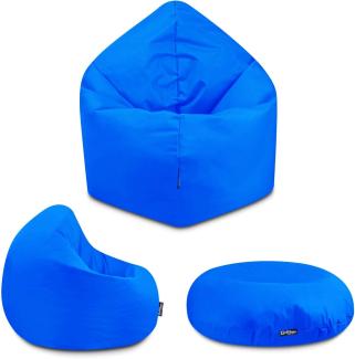 BuBiBag - 2in1 Sitzsack Bodenkissen - Outdoor Sitzsäcke Indoor Beanbag, Königsblau, Ø 100,0 cm