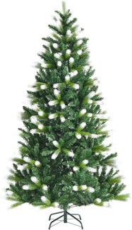 COSTWAY 180cm Weihnachtsbaum, künstlicher Tannenbaum mit 850 PVC-Zweigen, klappbarer Metallst?nder, winterliche Christbaum für Festdekoration Indoor Outdoor