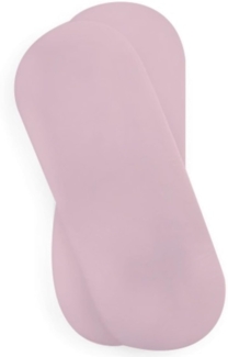 Clair de Lune Jersey Spannbettlaken für Moseskorb 2 Stück, pink