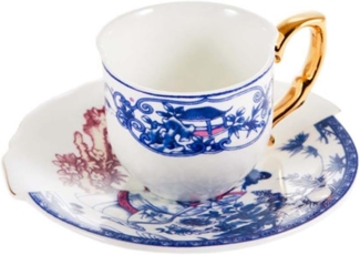 Seletti 09741 - Kaffeetasse mit Untertasse aus Hybrid Eufemia Porzellan ''