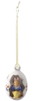 Villeroy & Boch Bunny Tales Ei-Ornament Max Blüten blau