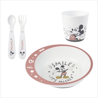 NUK Kindergeschirr-Set NUK Disney Geschirrset, Teller, Gabel, Löffel und Becher (1-tlg)