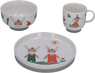 Sterntaler Kinder Porzellan-Geschirr-Set 3-tlg. Emmi's Garden - A