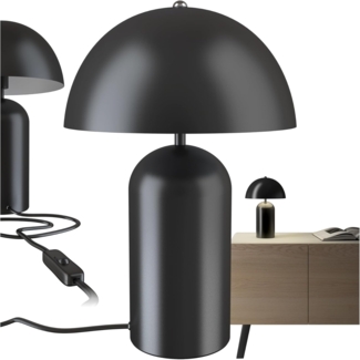 tectake Schreibtischlampe Retro-Tischlampe, Kleine Retro-Tischleuchte im angesagten 70er-Jahre Pilzdesign