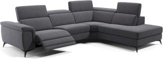 Sofanella Ecksofa AMARO Sofalandschaft Funktionssofa Stoff in Dunkelgrau M: 308 Breite x 108 Tiefe