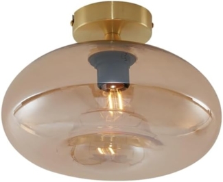 Qazqa Deckenleuchte Busa, ohne Leuchtmittel, E27, Gold/Messing, Art Deco, Glas, 1-flammig