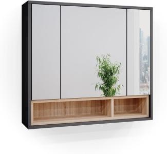 Vicco Spiegelschrank Badschrank Badspiegel 80cm Badmöbel Beatrice 3-türig Ablage