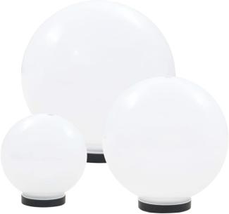 vidaXL LED-Gartenleuchten-Set 3-tlg. Kugelförmig 20/30/40 cm PMMA 50659