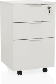 hjh OFFICE Rollcontainer Rollcontainer DAVIK, Aktenschrank Schreibtisch mit Schubladen, Büro Kommode mit Rollen