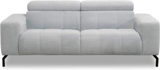 DOMO. Collection Cunelli Ecksofa, Sofa mit Rückenfunktion, Garnitur mit Relaxfunktion, pastellblau, 208 x 104 x 79 cm